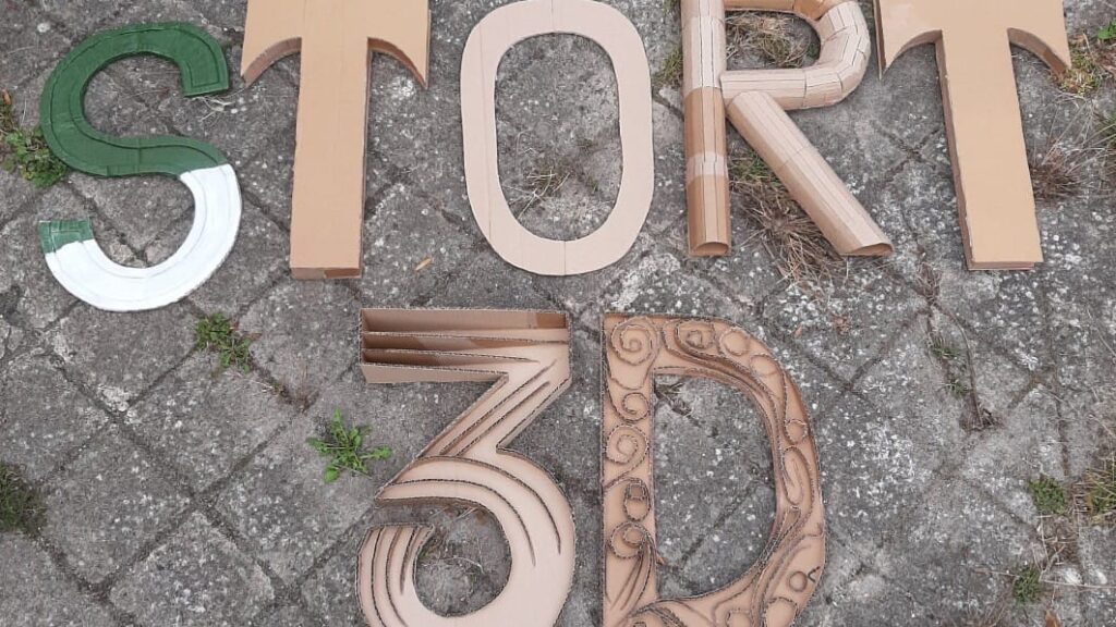 3D bogstaver i pap